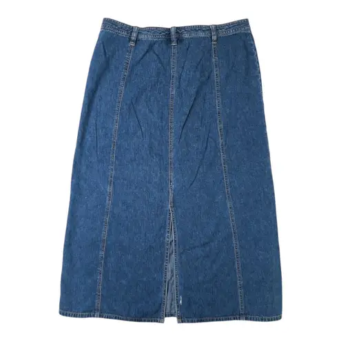 Vintage 90s Casual Corner Annex Denim Maxi Skirt Blue Size L