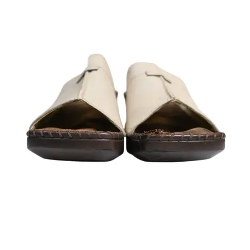 Bijoux Terner Bijou Women's 7 Leather Wedge Sandals in Cream