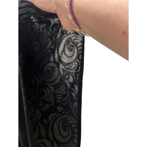 Catalina Kaftan Drawstring Waist Swim Cover Up Black Size L Beach Vacation Boho