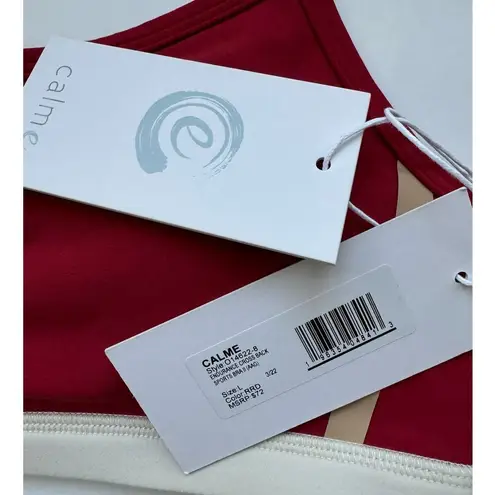 Johnny Was NWT Calme Endurance Cross Back Bra in Red Size L