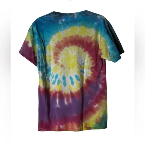 Hanes Lisa Frank Inspired Grateful Dead Cat Tie Dye T-Shirt Psychedelic Size Small