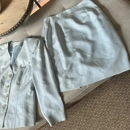 Christian Dior  Vintage 100% Silk Oyster Shell Button Blazer and Skirt Co-ord Set thumbnail 3