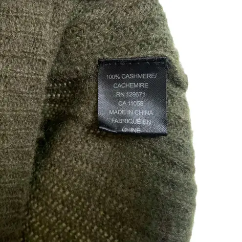 360 Cashmere  Mock Neck 100% Cashmere Sweater, Olive Green