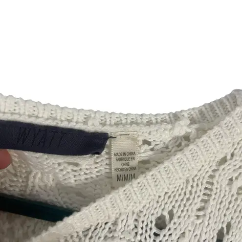 Wyatt Women's Size Medium White Sleeveless Crochet Top