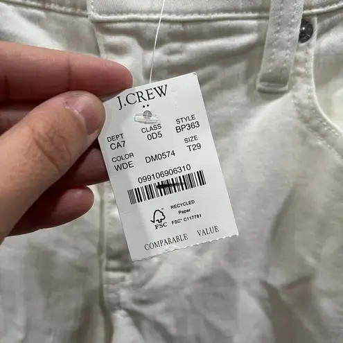 New! JCrew Factory Tall flare crop jean in signature stretch Mid Rise 29 Tall White