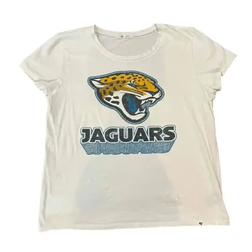 47 Brand 47 Women's Jacksonville Jaguars Sweet Spot Franklin White T-Shirt Size Large