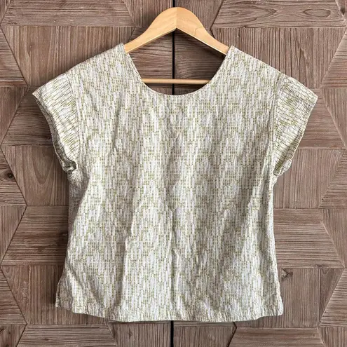 REI Womens White Cap Sleeve Top V Neck Size S Activewear