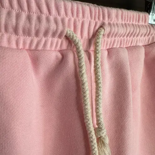 APRES JUNE | Pink French Terry Side stripe Sweat Short 2.5 inch inseam | Small