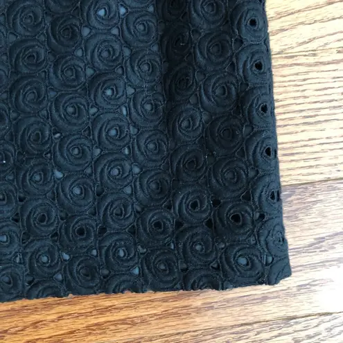 Answer Made in Korea Eyelet Cotton Lined Black Mini Skirt Women’s Size S