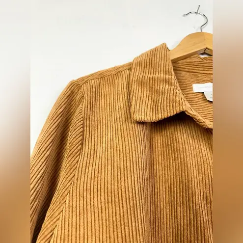 Christopher & Banks Dark Caramel Corduroy Button Up Shacket size XL