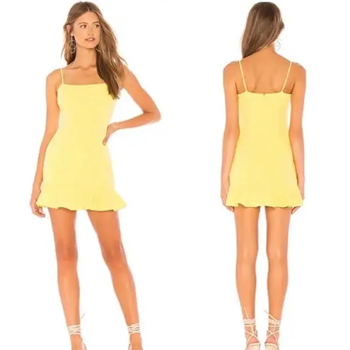 Lovers + Friends NWT  Teddy Mini Dress in Lemon