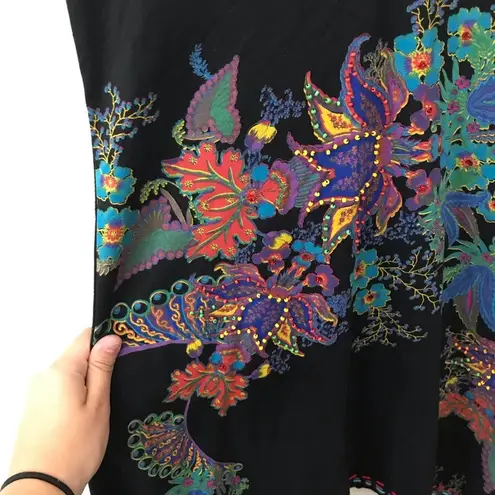 Desigual  Adaja Black Tunic T-shirt Embroidered