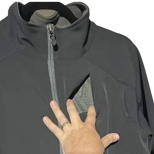 L.L.Bean Pathfinder Softshell Jacket Women's Large Black Fall Outdoor Hiking EUC