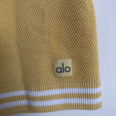 Alo Yoga Tennis Club Sweater Knit Dress Warm Butter/White S