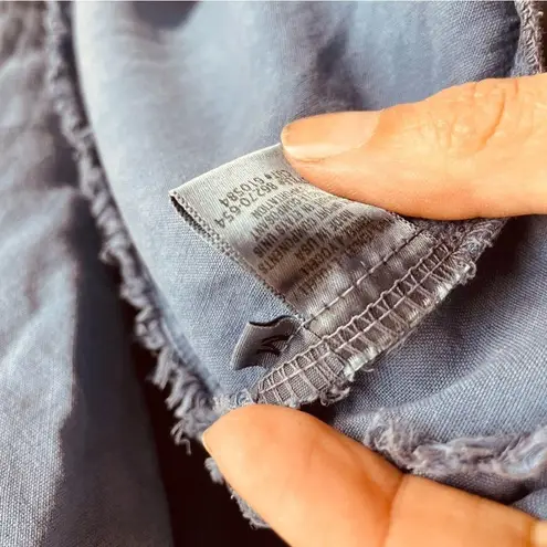Bella Dahl Blue Sleeveless Dress Button Front size M Frayed Collar