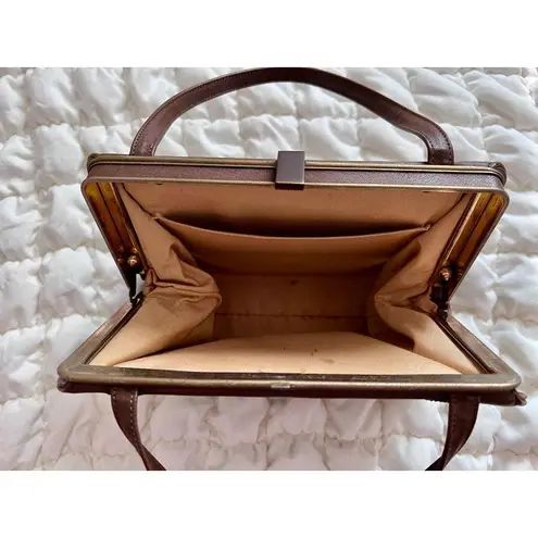 Vintage Brown Retro Handbag Purse Clasp