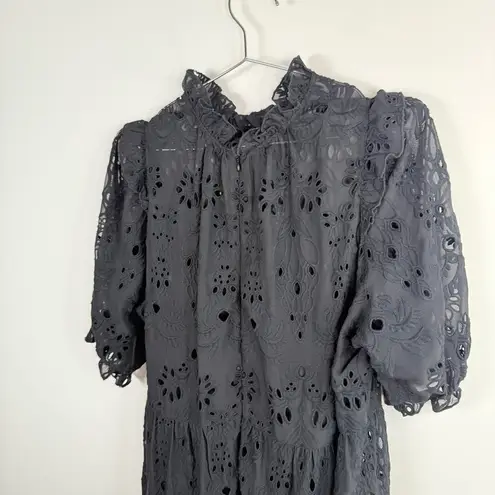 Generation Love Black Lace Eyelet Midi Dress