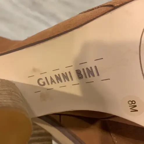 Gianni Bini  open toe suede bootie size 8