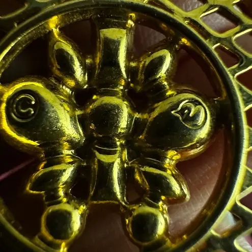 Swavorski Authentic Swarovski 18k Gold Plated Cyan Crystal Pendant Necklace