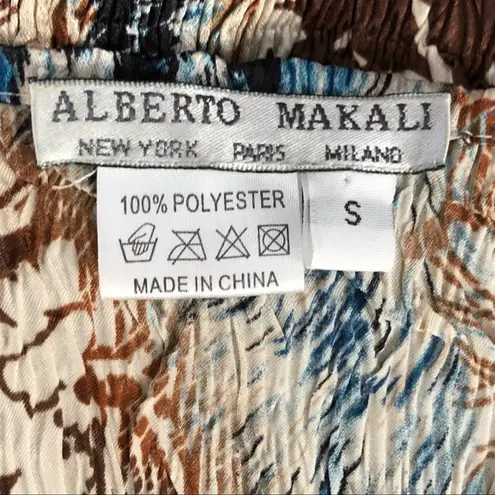 Alberto Makali Vintage Y2K Crinkle Scoop Neck Blouse Size S