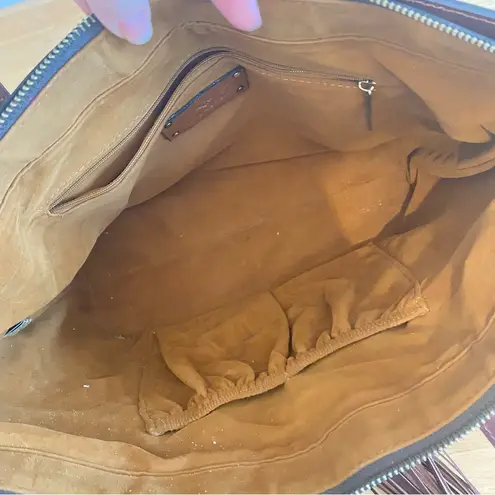 Patricia Nash Verzi large leather tote with fall leaves