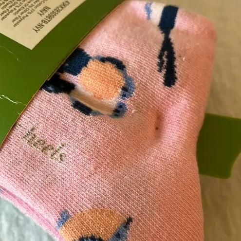 Kate Spade : Black & Pink Heart Patterned Socks