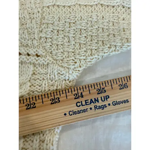 Blarney Woolen Mills Cable Knit Pullover Sweater Merino Wool Cream Women's XL