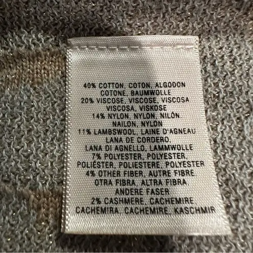 Angel Of The North Anthropologie Cardigan Women's Small Icebloom Metallic Knit