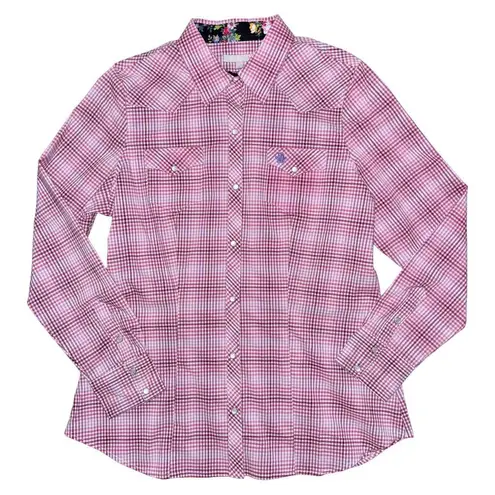 Tin Haul π Pink Plaid Button Down Shirt