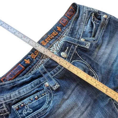 Rock Revival  Noelle Bootcut Jeans Size 30 Distressed Embellished Y2K Flaws GUC - Image 12
