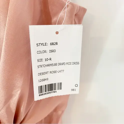 After Six Satin Tie Waist Sheath Bridesmaid Formal Dress Style 6828 Size 10 NWT