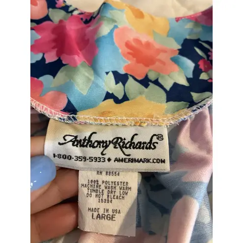 Anthony Richards Hawaii Dress Muumuu Colorful Floral Casual Loungewear LRG VTG Size L