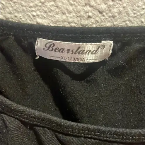 Bearsland Black Spaghetti Strap Midi Nursing Sundress Size undefined