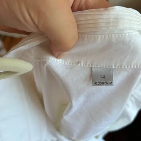 Etcetera 3/4 SLEEVE WHITE BUTTON DOWN BLOUSE