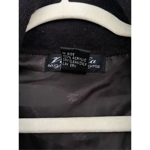 B5 Vintage Venesha Black Angora Peacoat Medium Black