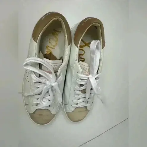 Sam Edelman  Aubrie White Leather Sneakers‎ Size 6.5