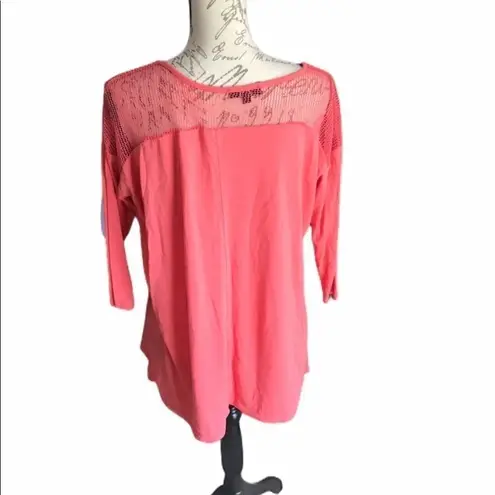 Very J Coral top size small women’s cute lace