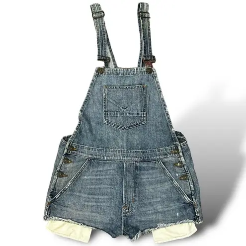 Hudson Jeans Vintage Y2K Hudson Florence Denim Cutoff Shortalls in Immortal Fray Size XS