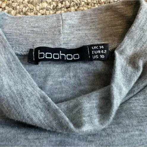 Boohoo Thin women’s grey turtleneck long sleeve shirt thumbnail 2