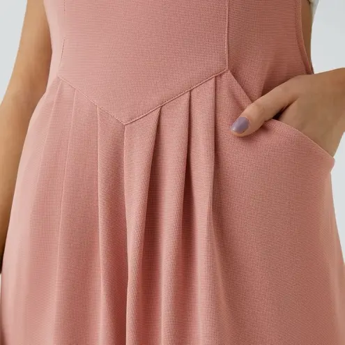 Halara Pockets Waffle Jogger Overalls Rose Tan XL Adjustable Straps