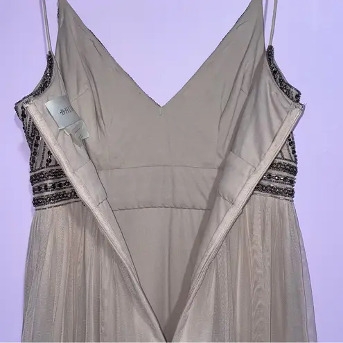 BHLDN Anthropologie Vilette Embellished Maxi Dress Women Size 0 Formal Prom Boho