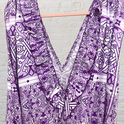 Feather Find Purple Sequin Paisley Kaftan Maxi Dress NWOT Size undefined
