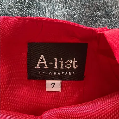 Vintage Red Sleeveless Mini Dress A List by Wrapper size 7