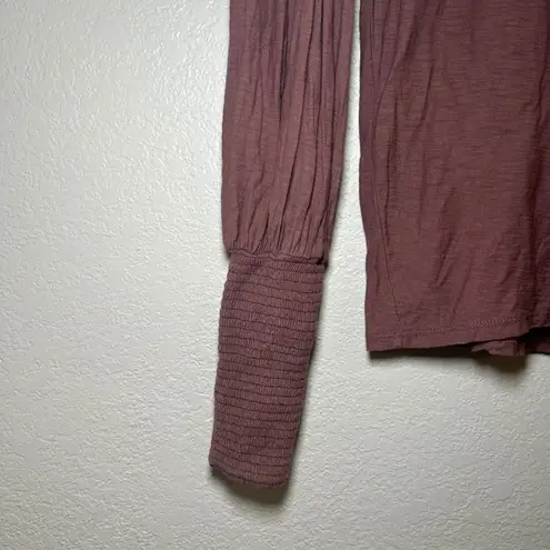 Nation Ltd Reeva long sleeve mauve top women's xs boho neutral fall casual