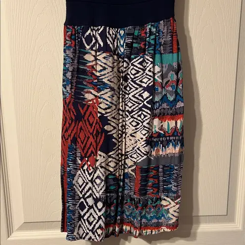 Body Central Navy and Multicolor Aztec Mini Dress Small