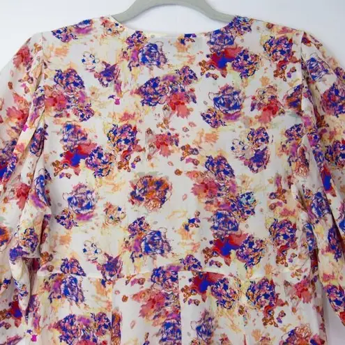 IRO NEW Paris galary silk blend floral print fit and flare dress, French 38