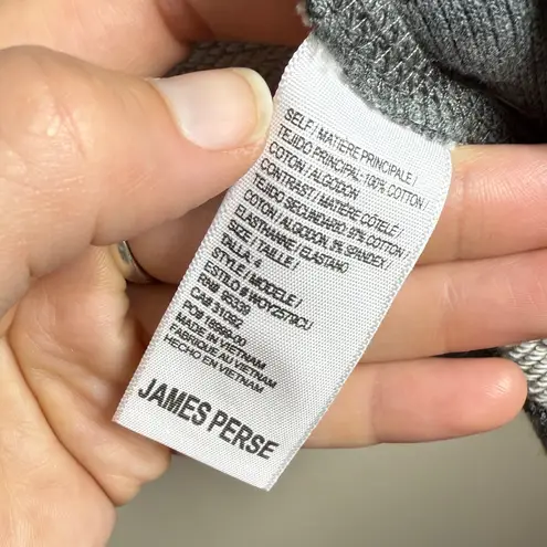 James Perse Shawl Collar Knit Cotton Gray Blazer, Size 4 XL