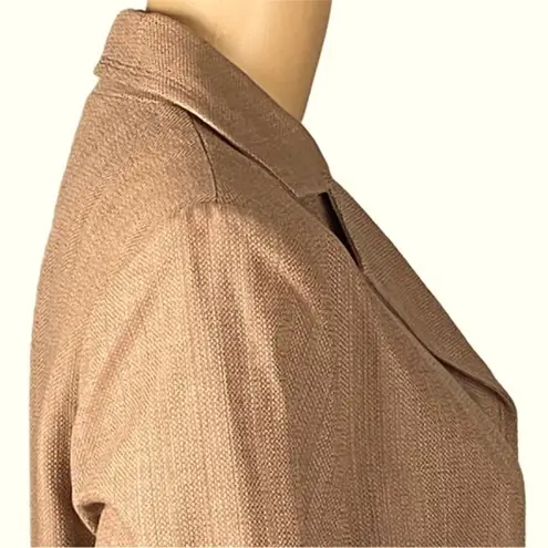 VICTOR COSTA “OCCASION” light Brown blazer w/embroidery and sequins. Medium. EUC