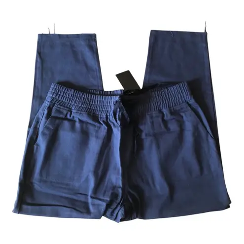 Area Stars NWT Women’s Navy Blue Ali Cropped Drawstring Cut Hem Pants Large