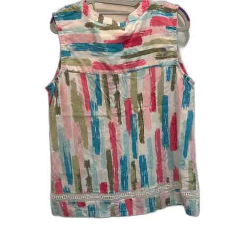 Coral Bay Tank/Tunic with Crochet Detail at Neck and Bottom Size Large E…